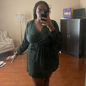 Green Plisse Dress